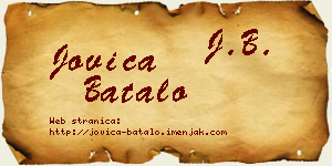 Jovica Batalo vizit kartica